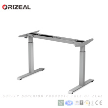 A tabela esperta elétrica do metal saudável senta-se e está a mesa ajustável da altura da mesa do suporte